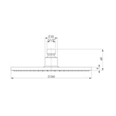 Phoenix Brass Vivid 250mm Shower Rose Chrome